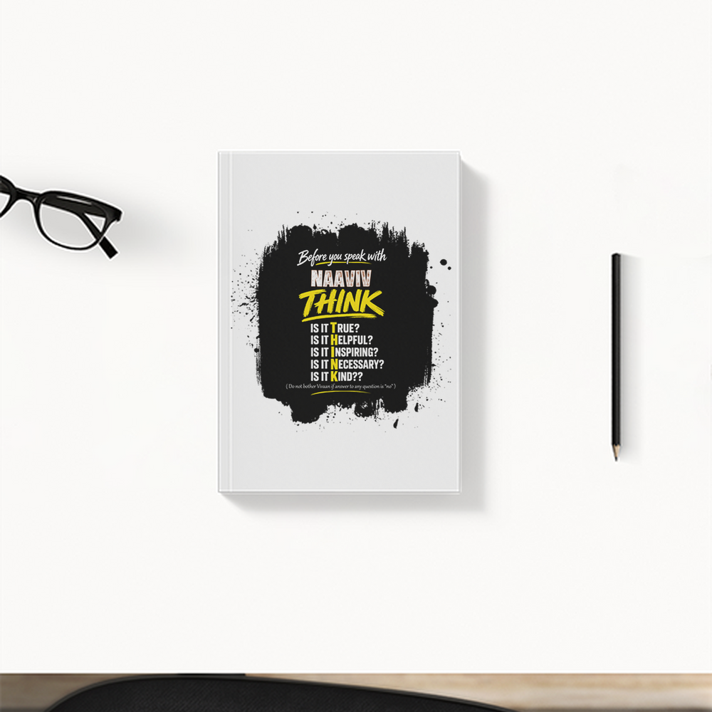 Daily Planner | 3-Month Undated | Soft-Bound | 204 Pages, Dotted Notes | Unisex Adult | Personalized | Typography | Communication Etiquette | Self-reflection | Everyday | Motivational - front - White - mockup 1