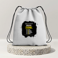 Drawstring Bag | 280 GSM | Durable Cotton | Secure Closure | Unisex | Personalized | Typography | Communication Etiquette | Self-reflection | Everyday | Motivational - back - mockup 2