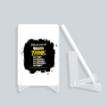 Acrylic Display Stand | 4x6 Inch | Clear Acrylic | Tabletop Display | Unisex | Personalized | Typography | Communication Etiquette | Self-reflection | Everyday | Motivational - front_2 - White - mockup 2
