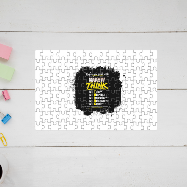 Jigsaw Puzzle | 120 Pieces A4 Size | Recycled Paper Semi-Glossy Finish | Fade-Proof Engaging Entertainment | Unisex | Personalized | Typography | Communication Etiquette | Self-reflection | Everyday | Motivational