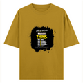 Oversized Classic T-Shirt | Unisex Relaxed Fit | 100% Super-Combed Cotton | Pre-Shrunk, Double-Stitched | Adults | Personalized | Typography | Communication Etiquette | Self-reflection | Everyday | Motivational - front - Mustard Yellow - mockup 1