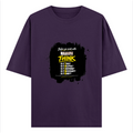 Oversized Classic T-Shirt | Unisex Relaxed Fit | 100% Super-Combed Cotton | Pre-Shrunk, Double-Stitched | Adults | Personalized | Typography | Communication Etiquette | Self-reflection | Everyday | Motivational - front - Purple - mockup 1