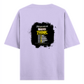Oversized Classic T-Shirt | Unisex Relaxed Fit | 100% Super-Combed Cotton | Pre-Shrunk, Double-Stitched | Adults | Personalized | Typography | Communication Etiquette | Self-reflection | Everyday | Motivational - back - Lavender - mockup 2