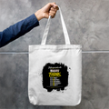 Tote Bag Zipper | Unisex | 100% Cotton Canvas | Zipper Closure, Long Handles | Everyday Use | Personalized | Typography | Communication Etiquette | Self-reflection | Everyday | Motivational - front - mockup 1