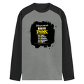 Male Raglan T-Shirt | Men's Regular Fit | 180 GSM Bio-Washed Fabric | Double Stitched, Ribbed Neck | Personalized | Typography | Communication Etiquette | Self-reflection | Everyday | Motivational - front - mockup 1