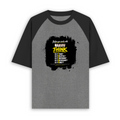 Unisex Oversized Raglan T-Shirt | Relaxed Fit | 180 GSM Bio-Washed Cotton | Two-Tone Design | Soft Comfort | Personalized | Typography | Communication Etiquette | Self-reflection | Everyday | Motivational - front - mockup 1