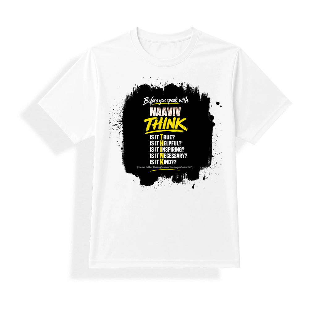 Unisex Dry Fit T-Shirt | Regular Fit | Micro Polyester | Quick-Dry Wrinkle Resistant | Adult | Personalized | Typography | Communication Etiquette | Self-reflection | Everyday | Motivational - front - mockup 1