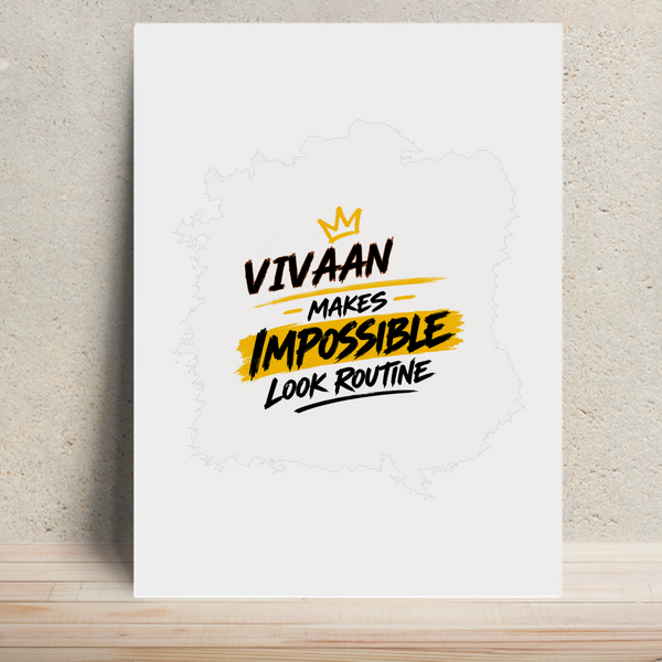 Metal Posters | 8x11.7 & 11.7x15.7 Inches | 1mm Thick Metal | Magnetic Mount | Waterproof | Glossy Finish | Home Decor | Personalized | Bold Graphic | Success | Hard Work | Everyday | Inspirational | Makes Impossible Look Routine