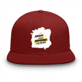 Classic Snapback Cap | Adjustable Fit, One Size | Heavy Cotton | Structured, Flat Brim | Unisex Adult | Personalized | Bold Graphic | Success | Hard Work | Everyday | Inspirational | Makes Impossible Look Routine - front - Red - mockup 1