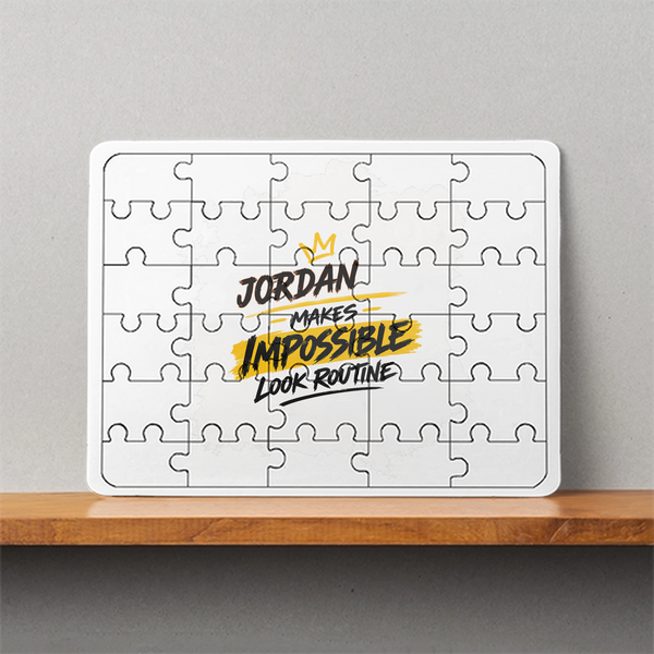 MDF Wooden Puzzle | 6x8 Inch 30 Pieces | Glossy Finish | Durable, Waterproof | Kids & Adults | Personalized | Bold Graphic | Success | Hard Work | Everyday | Inspirational | Makes Impossible Look Routine