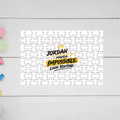 MDF Wooden Puzzle | 6x8 Inch 30 Pieces | Glossy Finish | Durable, Waterproof | Kids & Adults | Personalized | Bold Graphic | Success | Hard Work | Everyday | Inspirational | Makes Impossible Look Routine - front_2 - White - mockup 2