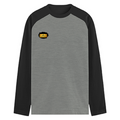Male Raglan T-Shirt | Men's Regular Fit | 180 GSM Bio-Washed Fabric | Double Stitched, Ribbed Neck | Personalized | Typography | Bollywood | Movies | Everyday | Confident | Famous By - left pocket - mockup 3