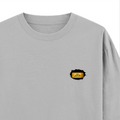Oversized Standard T-Shirt | Unisex Relaxed Fit | 100% Super Combed Cotton | Soft, Breathable, Durable | Adult | Personalized | Typography | Bollywood | Movies | Everyday | Confident | Famous By - right pocket - Grey Melange - mockup 4