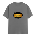 Male Classic Crew T-Shirt | Men's Regular Fit | 180 GSM Bio-Washed Cotton | Pre-Shrunk, Double-Stitched | Personalized | Typography | Bollywood | Movies | Everyday | Confident | Famous By - front - Charcoal Melange - mockup 1