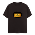 Male Classic Crew T-Shirt | Men's Regular Fit | 180 GSM Bio-Washed Cotton | Pre-Shrunk, Double-Stitched | Personalized | Typography | Bollywood | Movies | Everyday | Confident | Famous By - front - Coffee Brown - mockup 1