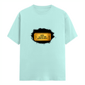Male Classic Crew T-Shirt | Men's Regular Fit | 180 GSM Bio-Washed Cotton | Pre-Shrunk, Double-Stitched | Personalized | Typography | Bollywood | Movies | Everyday | Confident | Famous By - front - Mint - mockup 1