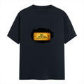 Male Classic Crew T-Shirt | Men's Regular Fit | 180 GSM Bio-Washed Cotton | Pre-Shrunk, Double-Stitched | Personalized | Typography | Bollywood | Movies | Everyday | Confident | Famous By - front - Navy Blue - mockup 1