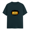 Male Classic Crew T-Shirt | Men's Regular Fit | 180 GSM Bio-Washed Cotton | Pre-Shrunk, Double-Stitched | Personalized | Typography | Bollywood | Movies | Everyday | Confident | Famous By - front - Petrol Blue - mockup 1