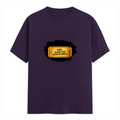Male Classic Crew T-Shirt | Men's Regular Fit | 180 GSM Bio-Washed Cotton | Pre-Shrunk, Double-Stitched | Personalized | Typography | Bollywood | Movies | Everyday | Confident | Famous By - front - Purple - mockup 1