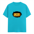 Male Classic Crew T-Shirt | Men's Regular Fit | 180 GSM Bio-Washed Cotton | Pre-Shrunk, Double-Stitched | Personalized | Typography | Bollywood | Movies | Everyday | Confident | Famous By - front - SkyBlue - mockup 1
