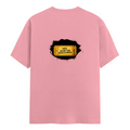 Male Classic Crew T-Shirt | Men's Regular Fit | 180 GSM Bio-Washed Cotton | Pre-Shrunk, Double-Stitched | Personalized | Typography | Bollywood | Movies | Everyday | Confident | Famous By - back - Flamingo - mockup 2
