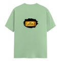 Male Classic Crew T-Shirt | Men's Regular Fit | 180 GSM Bio-Washed Cotton | Pre-Shrunk, Double-Stitched | Personalized | Typography | Bollywood | Movies | Everyday | Confident | Famous By - back - Jade - mockup 2
