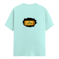 Male Classic Crew T-Shirt | Men's Regular Fit | 180 GSM Bio-Washed Cotton | Pre-Shrunk, Double-Stitched | Personalized | Typography | Bollywood | Movies | Everyday | Confident | Famous By - back - Mint - mockup 2