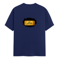 Male Classic Crew T-Shirt | Men's Regular Fit | 180 GSM Bio-Washed Cotton | Pre-Shrunk, Double-Stitched | Personalized | Typography | Bollywood | Movies | Everyday | Confident | Famous By - back - Royal Blue - mockup 2