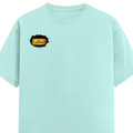 Male Classic Crew T-Shirt | Men's Regular Fit | 180 GSM Bio-Washed Cotton | Pre-Shrunk, Double-Stitched | Personalized | Typography | Bollywood | Movies | Everyday | Confident | Famous By - right pocket - Mint - mockup 4