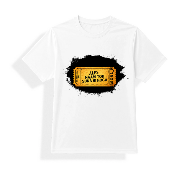 Unisex Dry Fit T-Shirt | Regular Fit | Micro Polyester | Quick-Dry Wrinkle Resistant | Adult | Personalized | Typography | Bollywood | Movies | Everyday | Confident | Famous By