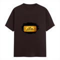 Female Classic Crew T-Shirt | Regular Fit | 180 GSM Bio-Washed Cotton Blend | Pre-Shrunk, Double-Stitched | Women | Personalized | Typography | Bollywood | Movies | Everyday | Confident | Famous By - front - Coffee Brown - mockup 1