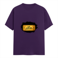 Female Classic Crew T-Shirt | Regular Fit | 180 GSM Bio-Washed Cotton Blend | Pre-Shrunk, Double-Stitched | Women | Personalized | Typography | Bollywood | Movies | Everyday | Confident | Famous By - front - Purple - mockup 1