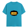 Female Classic Crew T-Shirt | Regular Fit | 180 GSM Bio-Washed Cotton Blend | Pre-Shrunk, Double-Stitched | Women | Personalized | Typography | Bollywood | Movies | Everyday | Confident | Famous By - front - SkyBlue - mockup 1