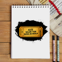 Sketchbook | A5 Size | 140 GSM Paper | Spiral Bound | Unisex | Personalized | Typography | Bollywood | Movies | Everyday | Confident | Famous By