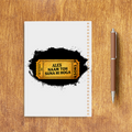 Sketchbook | A5 Size | 140 GSM Paper | Spiral Bound | Unisex | Personalized | Typography | Bollywood | Movies | Everyday | Confident | Famous By - back - White - mockup 2
