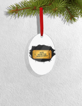 Christmas Ornaments | 3x3 Inch Home Decor | Acrylic | Waterproof, Fade-Proof, Ready to Hang | Unisex | Personalized | Typography | Bollywood | Movies | Everyday | Confident | Famous By - front_Oval - Oval - mockup 4