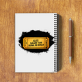 A5 Notepad | 120 Pages, Ruled/Unruled | 70 GSM Natural Shade Paper, 300 GSM Cover | Wire Bound | Everyday Use | Personalized | Typography | Bollywood | Movies | Everyday | Confident | Famous By - back - White - mockup 2