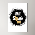 Acrylic Poster | Glossy 3mm Acrylic | Stick-On Wall Decor | Frameless | Unisex | Personalized | Typography | Self-expression | Everyday | Confident | Unbeatable Swag, Zero Brag - front_2 - 16x24Inch - White - mockup 2