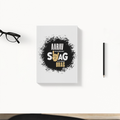 Daily Planner | 3-Month Undated | Soft-Bound | 204 Pages, Dotted Notes | Unisex Adult | Personalized | Typography | Self-expression | Everyday | Confident | Unbeatable Swag, Zero Brag - front - White - mockup 1
