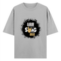 Oversized Classic T-Shirt | Unisex Relaxed Fit | 100% Super-Combed Cotton | Pre-Shrunk, Double-Stitched | Adults | Personalized | Typography | Self-expression | Everyday | Confident | Unbeatable Swag, Zero Brag - front - Grey Melange - mockup 1
