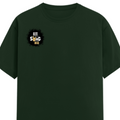 Male Classic Crew T-Shirt | Men's Regular Fit | 180 GSM Bio-Washed Cotton | Pre-Shrunk, Double-Stitched | Personalized | Typography | Self-expression | Everyday | Confident | Unbeatable Swag, Zero Brag - right pocket - Bottle Green - mockup 4