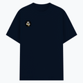 Basic T-Shirt | Unisex Fit XS-2XL | 180 GSM Poly-Cotton Blend | Soft Finish, Durable | Adults | Personalized | Typography | Self-expression | Everyday | Confident | Unbeatable Swag, Zero Brag - right pocket - Navy melange - mockup 4