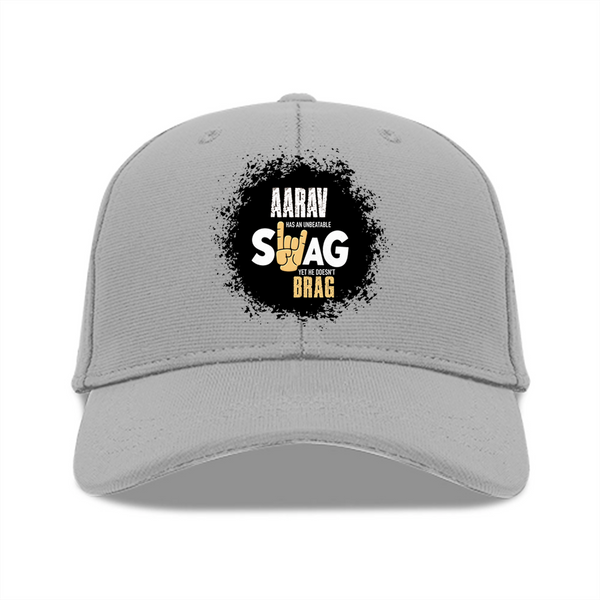 Baseball Ottoman Cap | Universal Fit | Ottoman Fabric | Adjustable Strap, Structured | Unisex Adult | Personalized | Typography | Self-expression | Everyday | Confident | Unbeatable Swag, Zero Brag