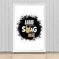 Framed Poster | Multiple Sizes & Colors | 300 GSM Art Paper, 1-inch Laminated Frame | Fade-Proof, Ready to Hang | Unisex | Personalized | Typography | Self-expression | Everyday | Confident | Unbeatable Swag, Zero Brag - front_16x24In - 16x24In - mockup 10