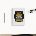 Daily Planner | 3-Month Undated | Soft-Bound | 204 Pages, Dotted Notes | Unisex Adult | Personalized | Typography | Sarcasm | Intelligence | Everyday | Confident | Not Arrogant, Just Intelligent - back - White - mockup 2