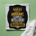 Cloth Napkin | Standard Dining Size | 100% Polyester | Soft, Durable, Hemmed | Unisex | Personalized | Typography | Sarcasm | Intelligence | Everyday | Confident | Not Arrogant, Just Intelligent - front - White - mockup 1