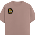 Male Classic Crew T-Shirt | Men's Regular Fit | 180 GSM Bio-Washed Cotton | Pre-Shrunk, Double-Stitched | Personalized | Typography | Sarcasm | Intelligence | Everyday | Confident | Not Arrogant, Just Intelligent - right pocket - Mushroom - mockup 4