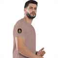 Male Classic Crew T-Shirt | Men's Regular Fit | 180 GSM Bio-Washed Cotton | Pre-Shrunk, Double-Stitched | Personalized | Typography | Sarcasm | Intelligence | Everyday | Confident | Not Arrogant, Just Intelligent - right sleeve - Mushroom - mockup 6