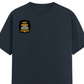 Female Classic Crew T-Shirt | Regular Fit | 180 GSM Bio-Washed Cotton Blend | Pre-Shrunk, Double-Stitched | Women | Personalized | Typography | Sarcasm | Intelligence | Everyday | Confident | Not Arrogant, Just Intelligent - right pocket - Navy Blue - mockup 4