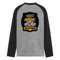 Male Raglan T-Shirt | Men's Regular Fit | 180 GSM Bio-Washed Fabric | Double Stitched, Ribbed Neck | Personalized | Typography | Sarcasm | Intelligence | Everyday | Confident | Not Arrogant, Just Intelligent - back - mockup 2